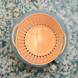 new  Essential Round Baskets panier  with Handles plastic Light pink